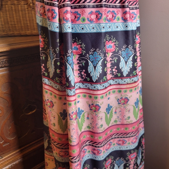 VINTAGE KORET OF CALIFORNIA 70'S FLORAL MAXI SKIRT - Picture 6 of 7